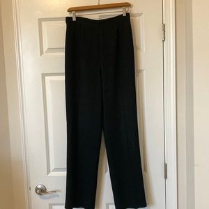 Classic black trouser zips up the back